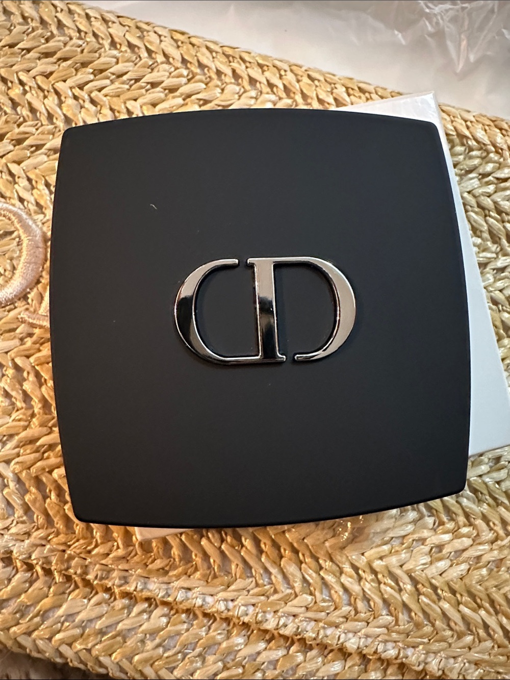 Dior Black Compact with Silver CD Logo - Picture 3 of 3